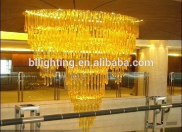 Modern gold hotel lobby glass bubble chandelier