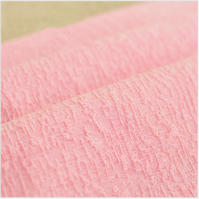 Breathable Pink Doris Cloth Jacquard Knitting Fabrics1