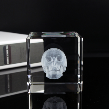 3D Laser Engraved K9 Crystal Cube Hospital Souvenirs (60mm) - Body Parts Model
