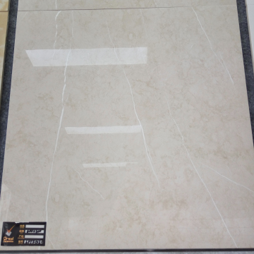 Cream Beige Polished Glazed Porcelain Marble Tiles 600x600mm