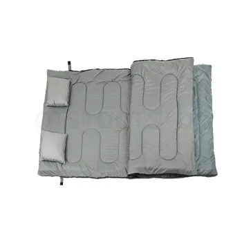 Portable Double Wide Ultralight Sleeping Bag for Two with Pillows