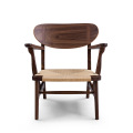 Wooden CH22 Chaise Lounge Chair di Hans Wegner