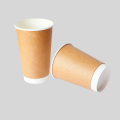 Copos de café Kraft de parede dupla de 16 onças para viagem