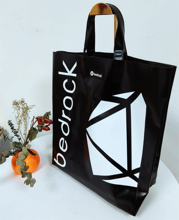 Customized  letter truck tarpaulin PVC totebags
