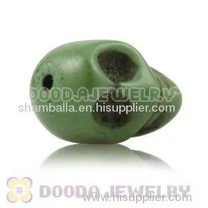 11*12mm Olive Green Turquoise Skull Head Beads | Turquoise Skull Beads 