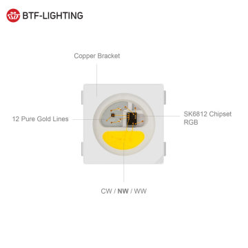 Alta qualidade sk6812 rgbw rgbww rgnw chips LED