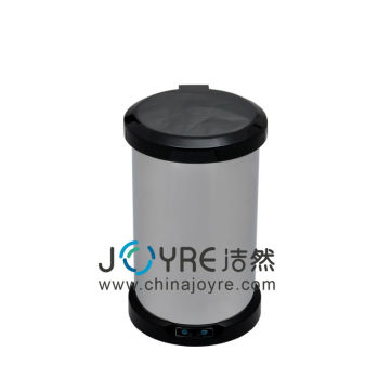 12L household stainless steel auto ash bin / ROHS compliance home use infrared waste bin / foot sensor dust bin