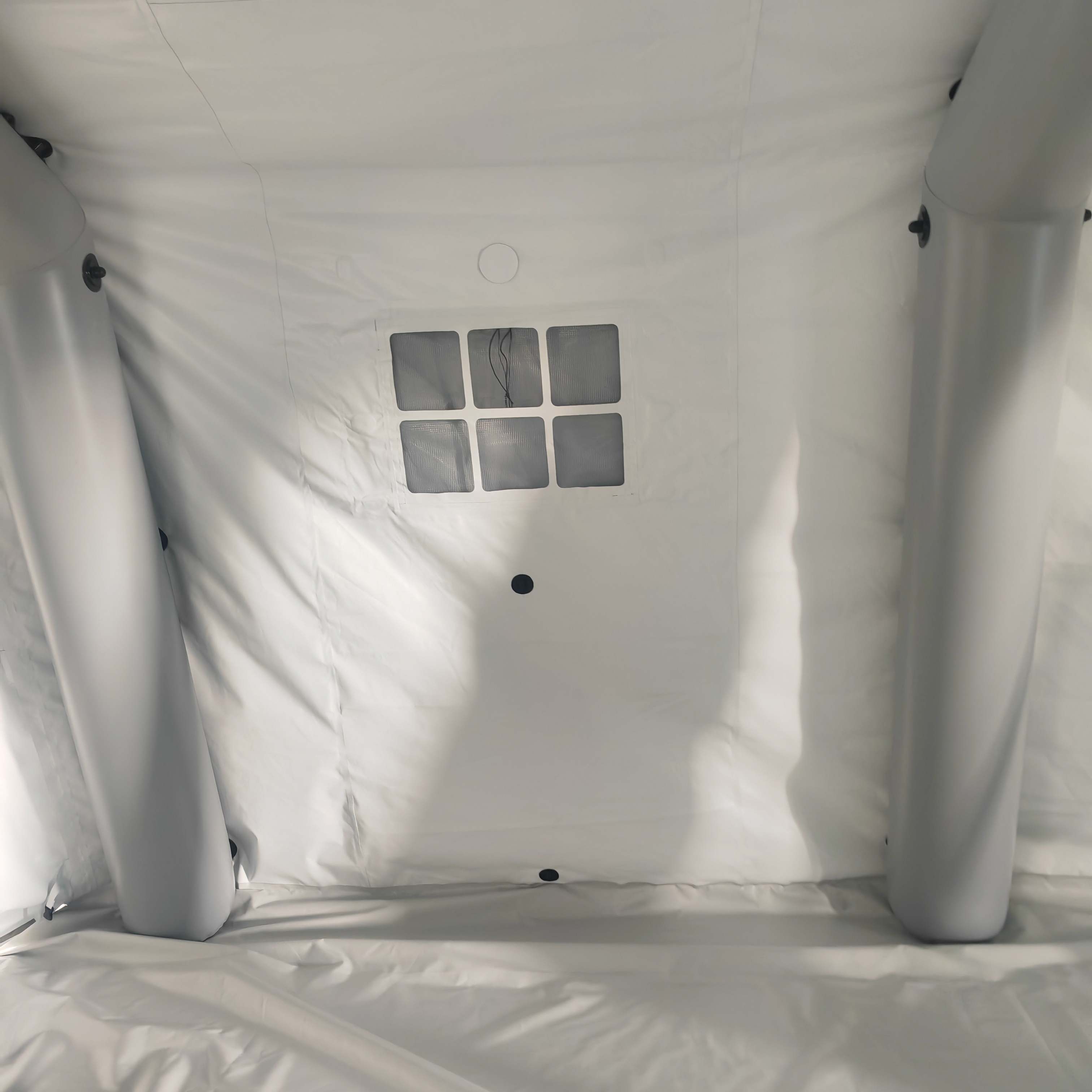 white tent window