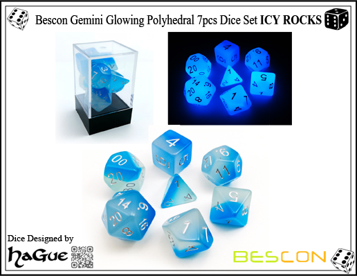 Bescon Blank Polyhedral Dice Set of 7 d4 d6 d8 d10 d12 d20 d%, Flat RPG Dice  Set Without Number China Manufacturer