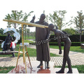 Garden Landscaping Figure Copper Sculpture