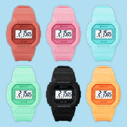 Mingrui Student Square Chronograph Waterproof Digital Watch