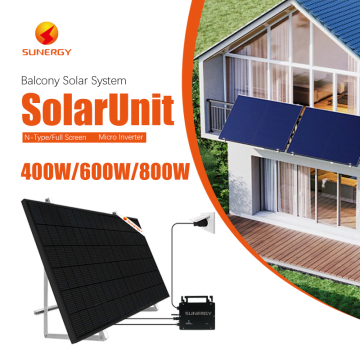 Plug and Play Solar Balcony Kit: 600W-1000W Home Solar System with Micro Inverter