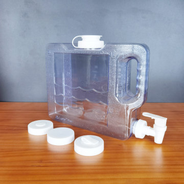 Real Orange Juice Fruit Infuser: 3L Clear Plastic Water Jug with Side Handle - Refreshing Hydration Solution