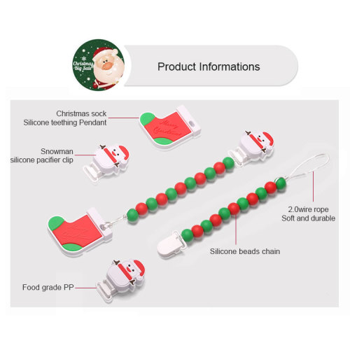 Silicone Teething Baby pacifier clip