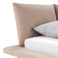 Style de lit en tissu à double chambre à coucher confortable