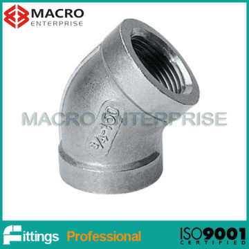 SS304/316 45 degree Elbow with BSPT/NPT Threads