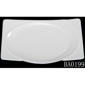 Square shape , durable porcelain  serving plate