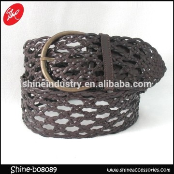 Fashion 2015 real leather weave belt