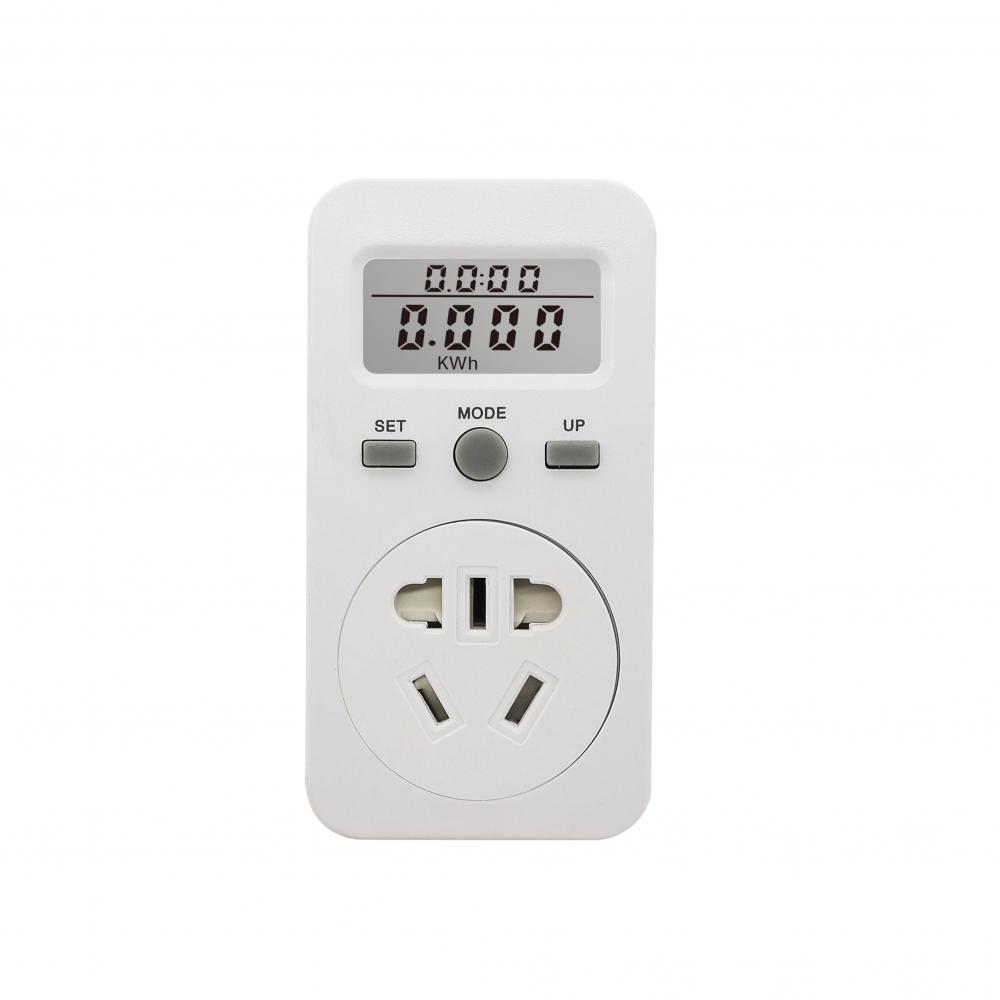 Small LCD Display Power Meter Socket