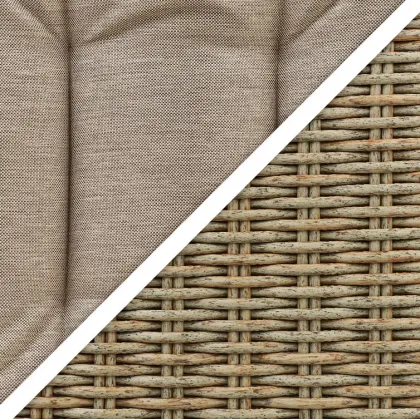 Outdoor Balcony Furniture Set: Rattan Sofa, Chair and Table
