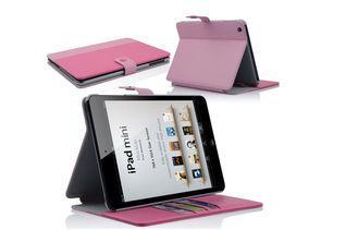 Pink iPad Mini Leather Cover Handmade Stand Protective iPad