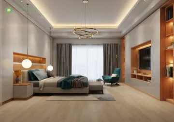 Dark Walnut and White Bedroom Dressing Cabinets