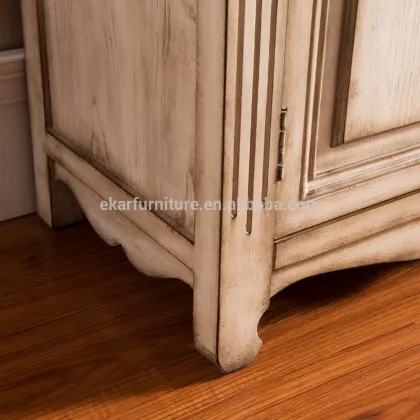White Wash Wood Furniture Tv Cabinet