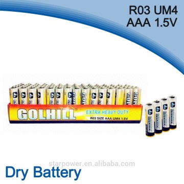 R03 size aaa 1.5v um4 dry battery