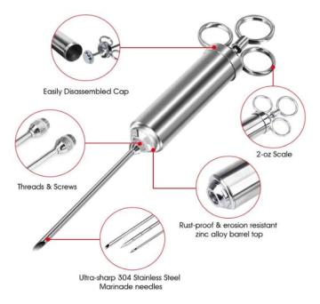 Syringe Injector Daging Keluli Tahan Karat