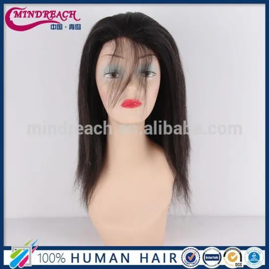 Hot sale fashion 100% Brazilian hair full lace wig mixed grey wig for black women