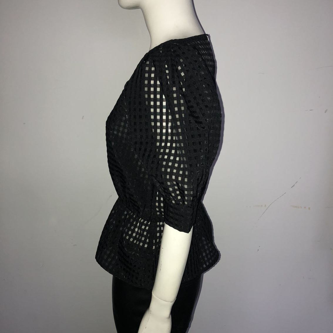 Mesh Transparent Patchwork Women Shirt Mesh Transparent Patchwork Women Shirt