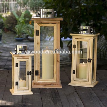 Handmade Wooden Storm Lantern/Candle holder