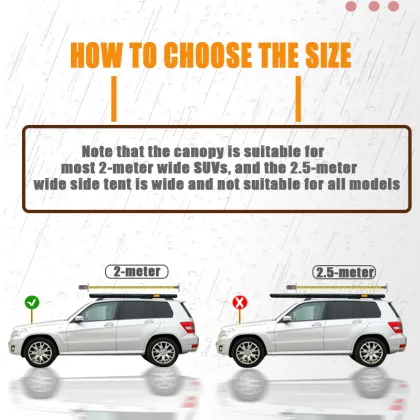 Waterproof Canvas Camping Car Awning Rooftop Tent