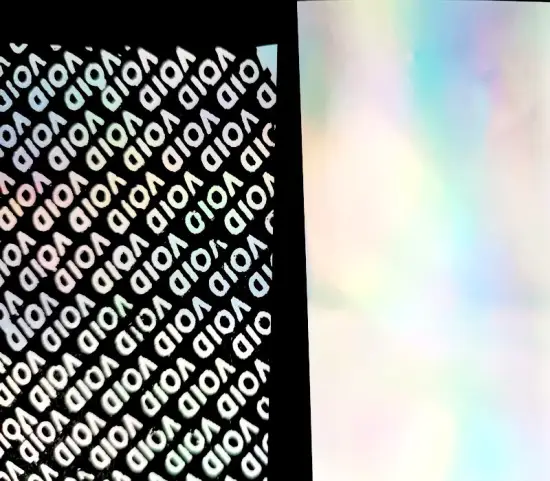 Tamper Evident Holographic Warranty Void If Removed Labels