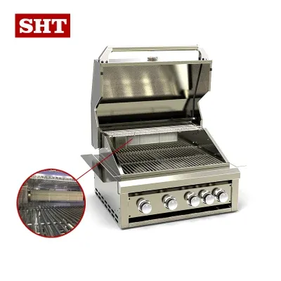 Outdoor portable Build in 4+1 Burner Gas BBQ Grill Kitchen