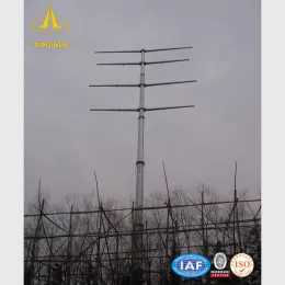 Galvanized Steel Utility Power Pole For Electrical Power Transmission
