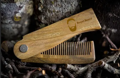 Vinnie Hot New Wooden Beard Combs for Men's Grooming - Customized & Foldable