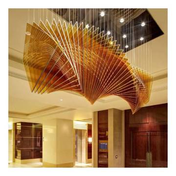 Candelier kaca seni adat bermutu tinggi untuk lobi hotel