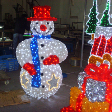 Large 3D Snowman LED Lights Outdoor Christmas Decoration