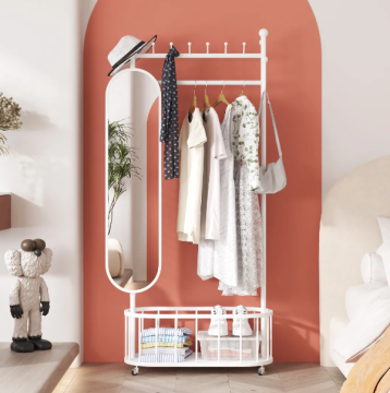 Mobile Hanger Integrated Rotating Bedroom Dressing Mirror Designs