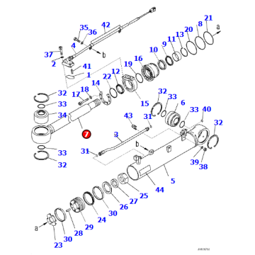 Mine Bulldozer D61PXI-24 Piston Rod Assembly 721-58-65161