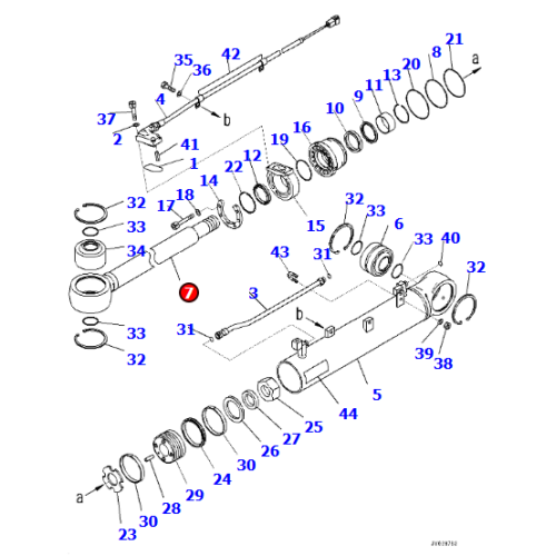 Mine Bulldozer D61PXI-24 Piston Rod Assembly 721-58-65161
