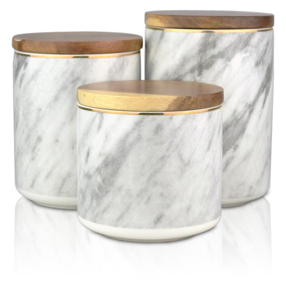 Marble Simulation Surface Ceramic Jar Scented Candles