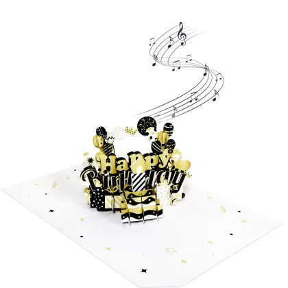 Interactive Blow Candle Sound Birthday Pop Up Card