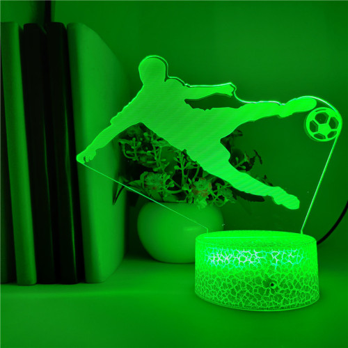 Smart Phone Control Playing Football Shot 3D Soccer Touch Table Lamp 7 Colors USB Powered Night Light 3d LED for Home Decoration