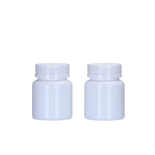 Garrafas de embalagem branca de 60cc hdpe redondo garrafa de plástico