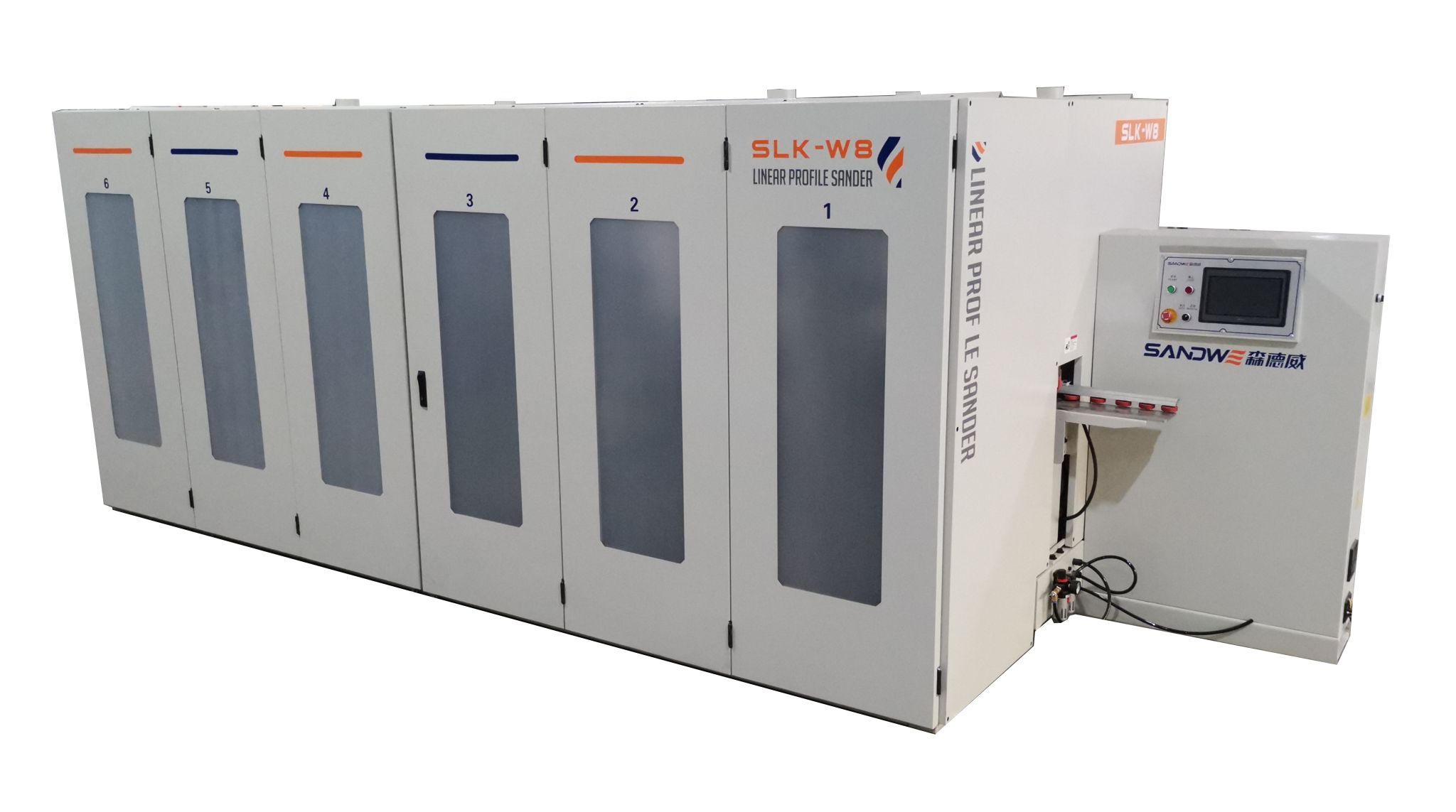 Profile sander for wood linear with fully enclosed dust-proof cover
