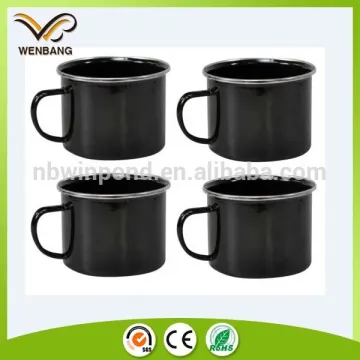 camping 350ml 8cm printed enamel mugs