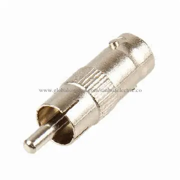 BNC female to RCA male connector, RoHS Directive-compliant