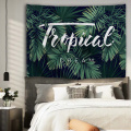 Tropical Palm Tree Leaf Tapestry Tropical Plants Wall Hanging Green Tapestry for Livingroom Bedroom Home Dorm Decor